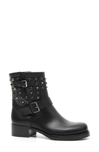 Women's Valentino 'rockstud Rolling' Biker Boot