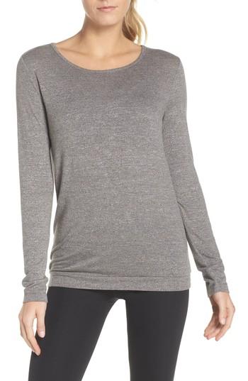 Women's Zella Be Still Open Back Top, Size - Grey