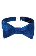 Men's Ted Baker London Jacquard Micro Dot Silk Bow Tie, Size - Blue