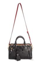 Loewe 'amazona Multiplication' Bicolor Leather Satchel - Black