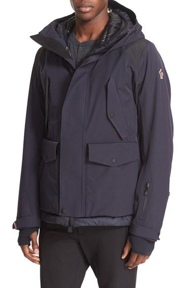 Men's Moncler 'horn' Water Resistant Down Jacket - Blue