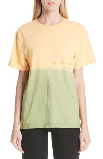 Women's Eckhaus Latta Dip Dyed Lapped Seam Tee - Yellow