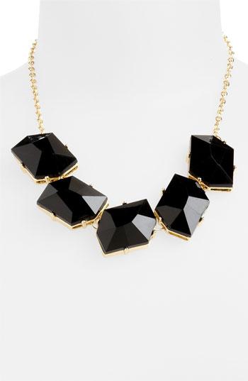 Stephan & Co. Five Stone Necklace Black