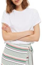 Women's Topshop Roll Crop Tee Us (fits Like 2-4) - White
