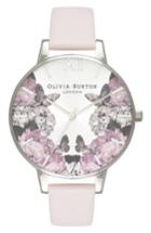 Women's Olivia Burton Signature Floral Leather Strap Watch, 38mm