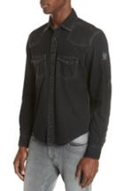Men's Belstaff Somerfod Denim Shirt, Size - Black
