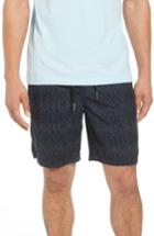 Men's Treasure & Bond E-waist Print Utility Shorts - Blue