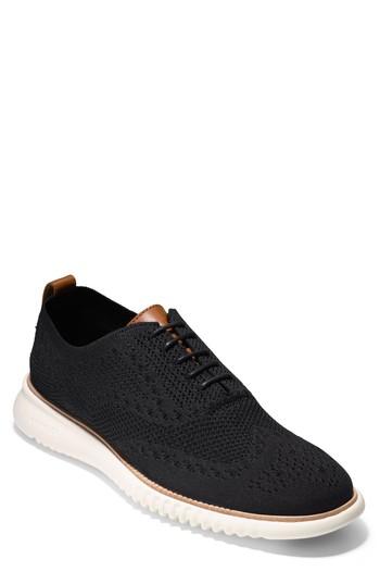 Men's Cole Haan 2.zerogrand Stitchlite Wingtip .5 M - Black