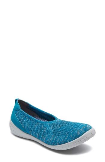 Women's Rockport Raelyn Knit Ballet Sneaker .5 M - Blue/green