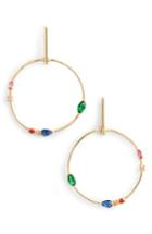 Women's Argento Vivo Rainbow Crystal Hoop Earrings