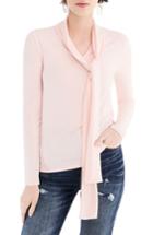 Women's J.crew 365 Stretch Tie Neck Blouse - Pink