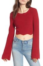 Women's The Fifth Label Headquarters Knit Crop Top, Size - Red