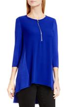 Women's Vince Camuto Half Zip Mixed Media Top