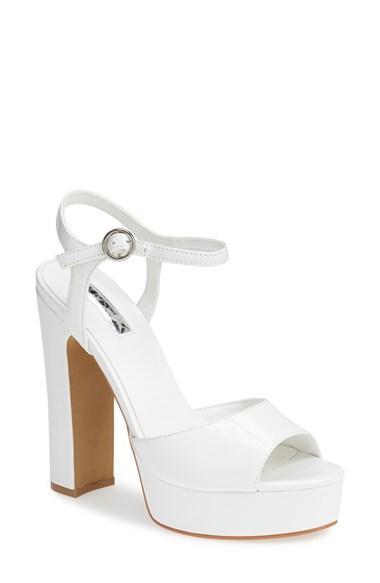 Topshop 'luther' Platform Sandal (women) White