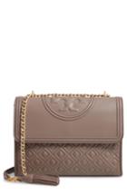 Tory Burch Fleming Quilted Lambskin Leather Convertible Shoulder Bag - Brown