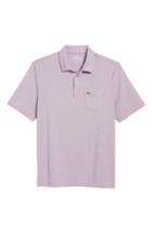 Men's Vineyard Vines Edgartown Stripe Stretch Polo - Red