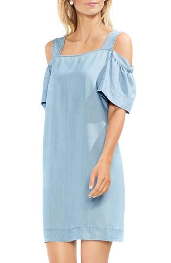 Women's Vince Camuto Ruffle Cold Shoulder Dress - Blue