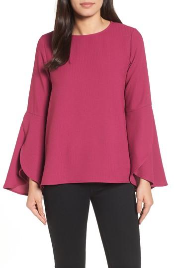 Women's Halogen Bell Sleeve Top - Purple