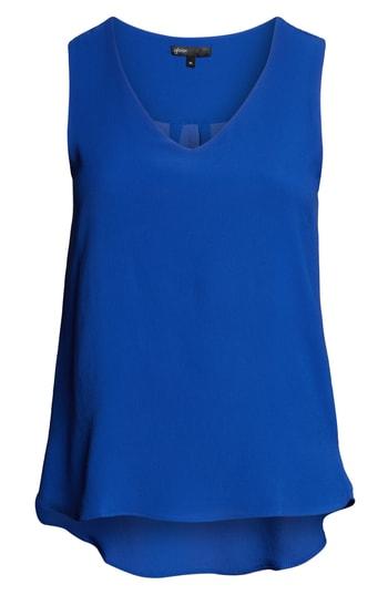 Petite Women's Gibson V-neck Shell P - Blue