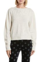 Women's Rebecca Taylor Floral Embroidered Pullover - Beige