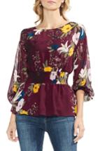 Women's Vince Camuto Smock Detail Balloon Sleeve Blouse - Red