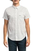 Men's Rvca Benji Short Sleeve Woven Shirt - Ivory