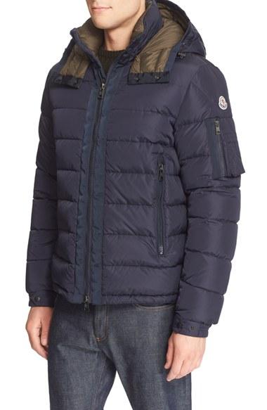 Men's Moncler 'danube' Quilted Down Jacket - Blue