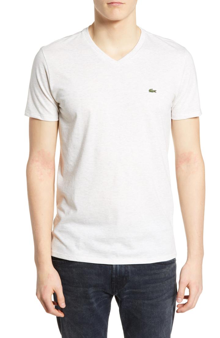 Men's Lacoste V-neck T-shirt (s) - Pink