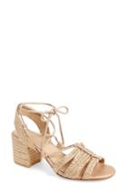 Women's Pour La Victoire Amada Block Heel Sandal .5 M - Metallic