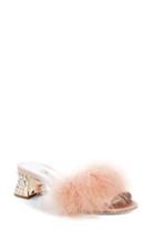 Women's Miu Miu Feather Slide Sandal Us / 39eu - Beige
