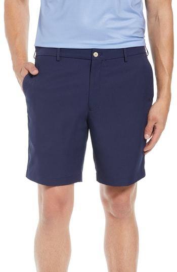 Men's Peter Millar Salem High Drape Performance Shorts - Blue