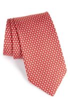 Men's Salvatore Ferragamo Coffee Cup Print Silk Tie, Size - Red