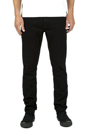 Men's Volcom 'solver' Tapered Jeans - Black