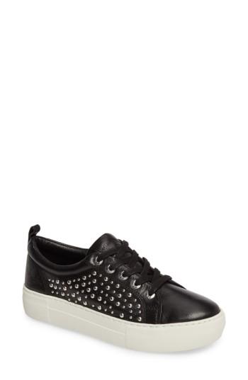 Women's Jslides Ambrosia Studded Lace-up Sneaker .5 M - Black