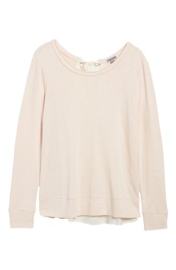 Women's Chelsea28 Ruffle Back Sweatshirt, Size - Pink