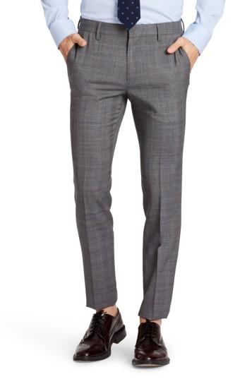 Men's Bonobos Jetsetter Flat Front Plaid Stretch Wool Trousers