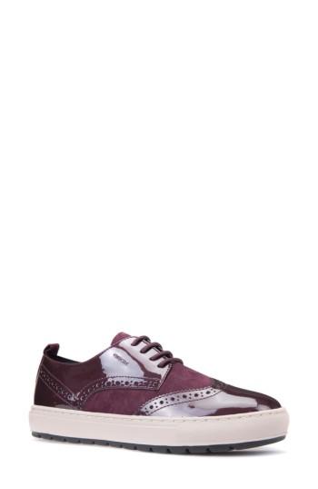Women's Geox Breeda Oxford Sneaker Us / 37eu - Burgundy