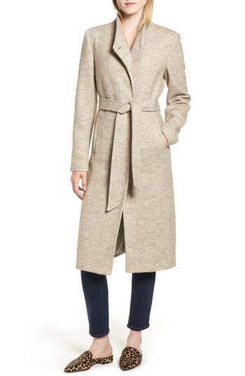 Women's Cole Haan Signature Woven Coat - Beige