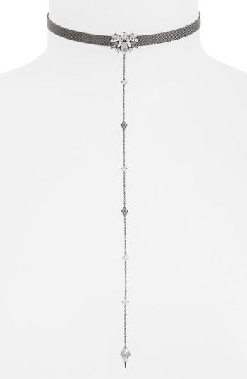 Women's Nadri Noel Mesh Choker Drop Necklace