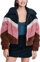 Women's Bdg Urban Outfitters Chevron Teddy Coat - Pink