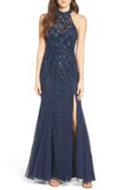 Women's Sean Collection Embellished Mesh Gown