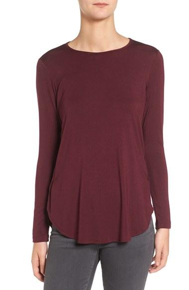 Women's Amour Vert 'nicolette' Long Sleeve Tee - Purple