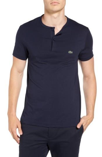 Men's Lacoste Henley T-shirt (3xl) - Blue