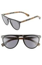 Women's Burberry 54mm Polarized Sunglasses - Black Pattern Solid