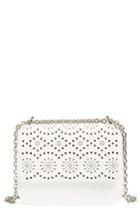 Chelsea28 Dahlia Perforated Faux Leather Shoulder Bag - White