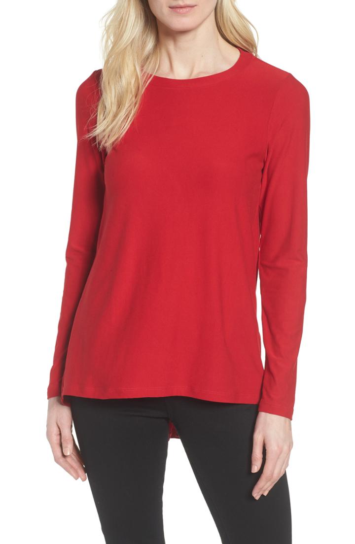 Women's Nili Lotan Mai Eyelet Poplin Blouse
