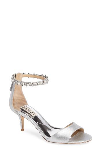 Women's Badgley Mischka Geranium Embellished Sandal M - Metallic