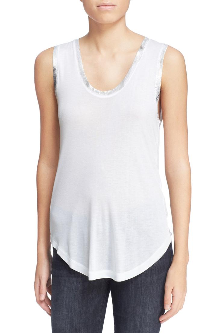Women's Zadig & Voltaire 'tam' Scoop Neck Tank - White