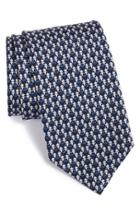 Men's Salvatore Ferragamo Monkey Print Silk Tie, Size - Blue