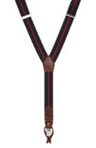 Men's Magnanni Line Suspenders, Size - Navy/ Red